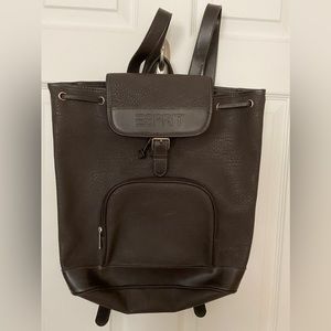Esprit - brown bookbag 

*vintage late 90s*